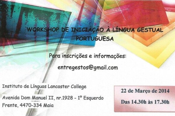 Workshop de iniciação à Língua Gestual Portuguesa