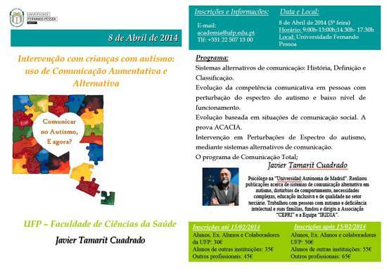 Workshop Intervenção com crianças com autismo : uso de comunicação aumentativa e alternativa