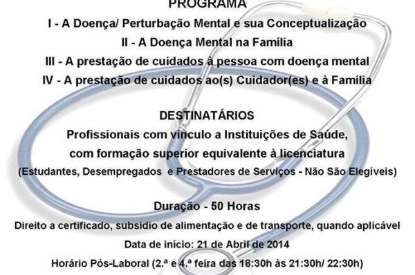 Formação “Cuidar: o doente mental e a sua família”