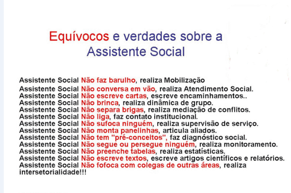 Equívocos e verdades sobre o assistente social