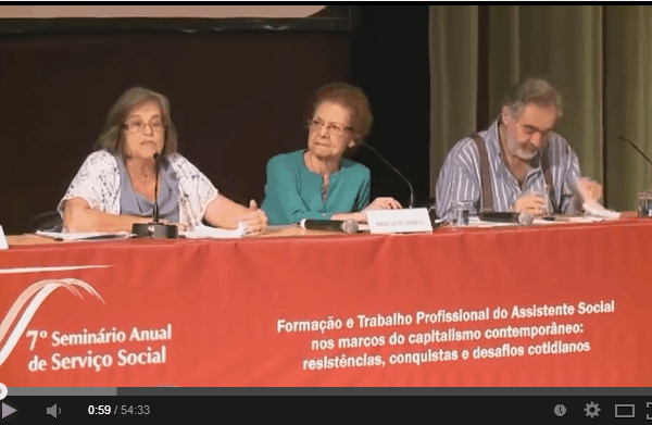 Professora Marilda Villela Iamamoto no 7º Seminário Anual de Serviço Social