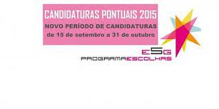 Candidaturas Programa Escolhas para Projetos Pontuais | de 15 setembro a 31 de Outubro