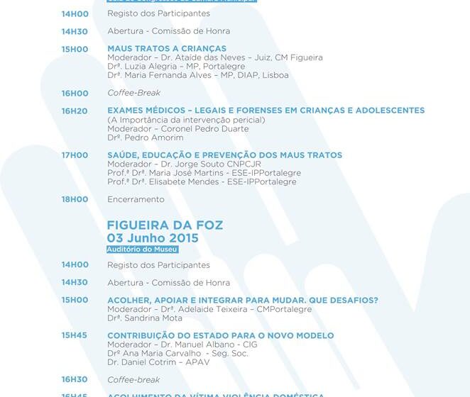  Ciclo de Conferencias – cuidar,prevenir,apoiar e ajudar