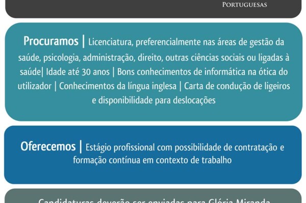 União das Misericórdias encontra-se a recrutar para Estágio Profissional