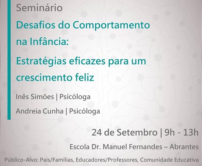  Seminário "Desafios do Comportamento na Infância: Estratégias eficazes para um crescimento feliz"