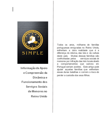Documento para  Compreensão da Dinâmica e Funcionamento dos Serviços Sociais de Menores no Reino Unido