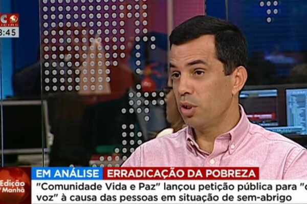 Henrique Joaquim, Assistente Social, da Comunidade Vida e Pazz, no Jornal da Manhã da SIC (18.10.2016)