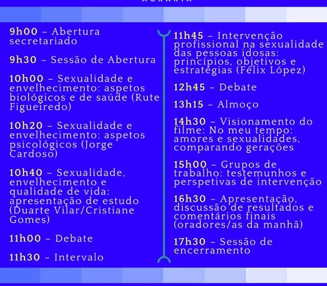  Seminário “Sexualidade das Pessoas Idosas”