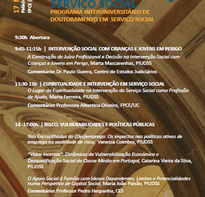 Dia 17 de Março – Jornadas de Investigação em Serviço Social