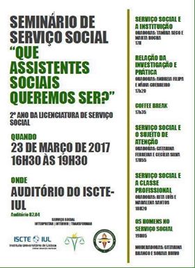 Seminário ” Que Assistente Sociais Sociais queremos ser “