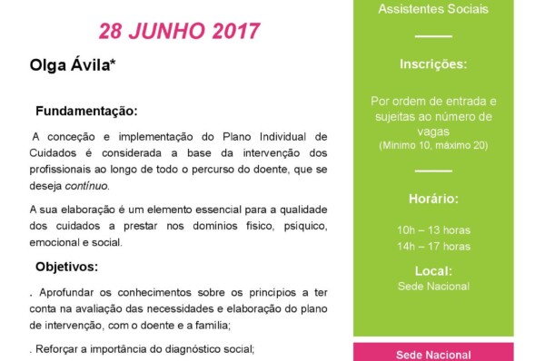 Formação : Intervenção dos Assistentes Sociais na RNCCI