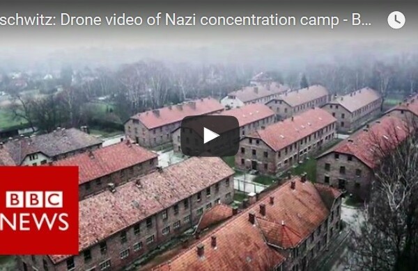 Drone voou sobre o Campo de Concentração de Auschwitz