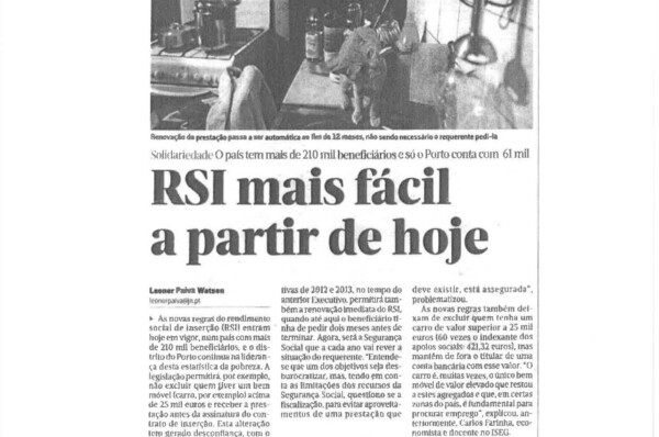 RSI – Novas Regras entram em vigor hoje
