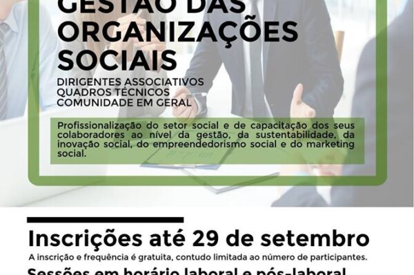 MINI MASTER 1º Edição em GESTÃO PARA ORGANIZAÇÕES SOCIAIS  – Gratuito.