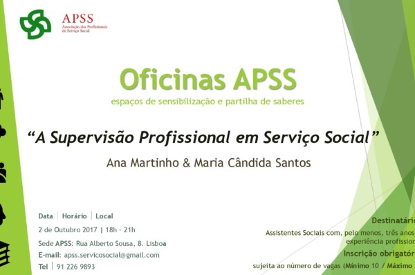 Oficia ” A Supervisão Profissional em Serviço Social” 2 de Outubro
