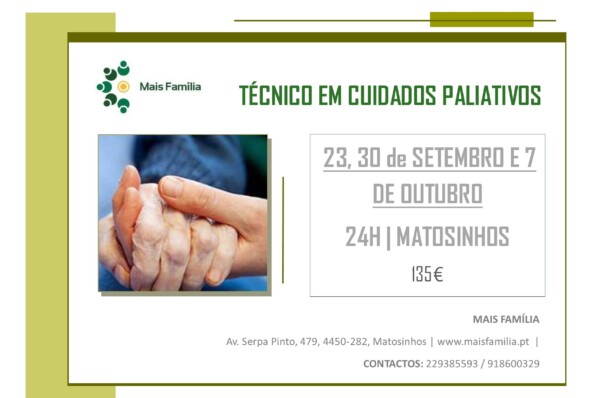 Formação ” Técnico em Cuidados Paliativos” 3ª edição