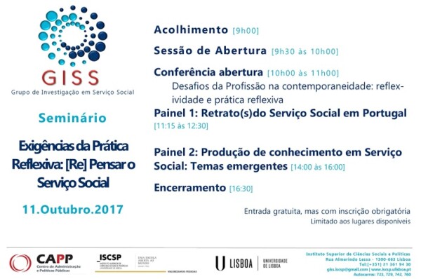Seminário: Exigências da Prática Reflexiva: [Re] Pensar o Serviço Social