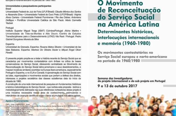 MOVIMENTO DE RECONCEITUAÇÃO DO SERVIÇO SOCIAL NA AMÉRICA LATINA / OS MOVIMENTOS CONTESTATÁRIOS NO SERVIÇO SOCIAL EUROPEU E NORTE-AMERICANO