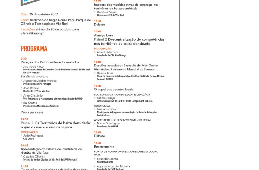  Seminário “O combate à pobreza e exclusão social nos territórios de baixa densidade”
