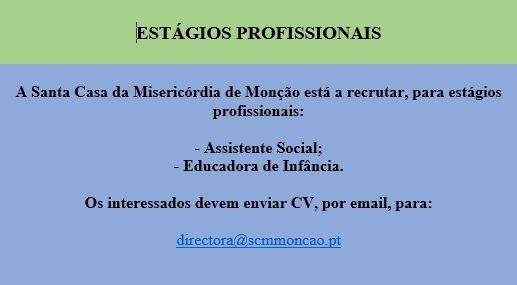 Santa Casa da Misericórdia de Monção encontra-se a recrutar Assistente Social