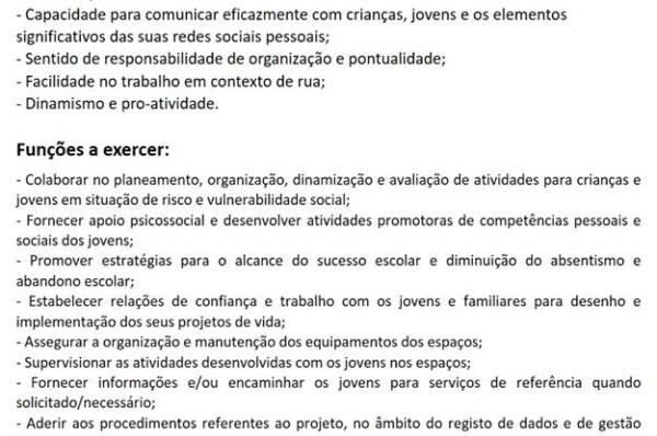 MOJU encontra-se a recrutar Profissional para Intervenção comunitária e acompanhamento psicossocial de jovens