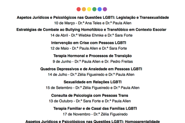 I Ciclo de Workshops sobre questões LGBTI