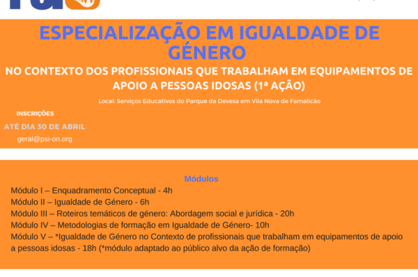 Especialização em igualdade de Género (gratuito)