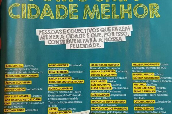 O Assistente Social Jose António Pinto é considerado uma das 60 pessoas que fazem o Porto uma melhor cidade