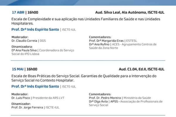 Ciclo de Debates e Reflexão – Serviço Social na Saúde