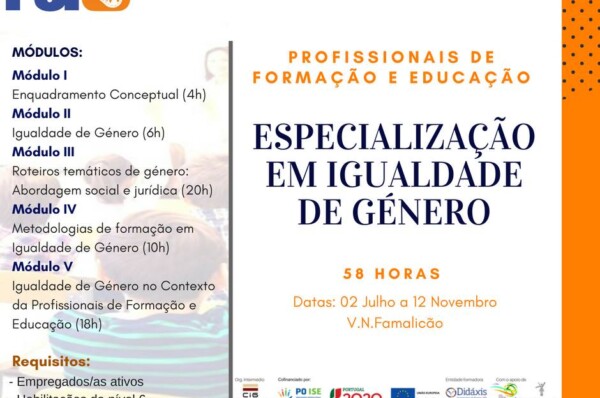 Especialização em Igualdade de Género – Gratuito
