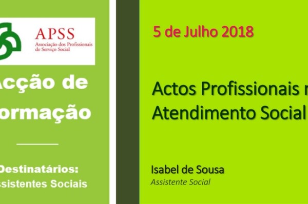 Formação ” Actos Profissionais no Atendimento Social “