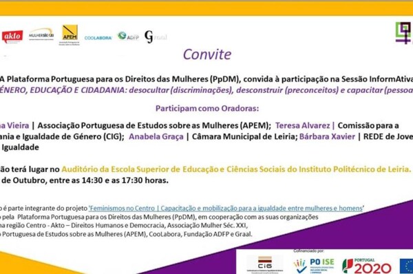 Sessão Informativa : Género, Educação e Cidadania