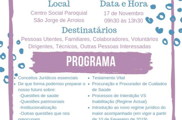 Workshop ” Os direitos das pessoas com demência maiores em situação de incapacidade “
