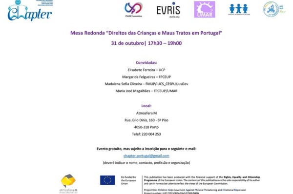 Mesa Redonda  “Direitos das Crianças e Maus Tratos em Portugal”.