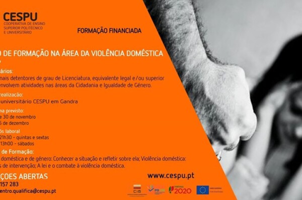 Formação Financiada ” Curso de formação na área da violência doméstica “