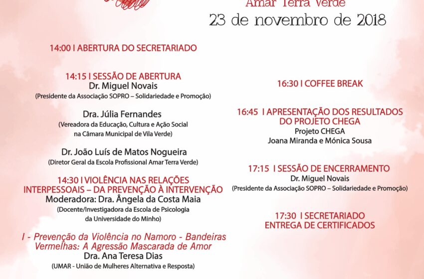  SEMINÁRIO – Violência nas Relações Interpessoais: Quando o amor não CHEGA