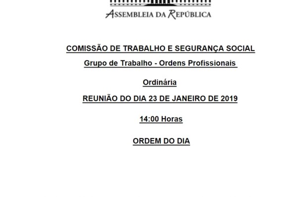 Informações: Ordem dos Assistentes Sociais- Audição do ISCSP – 23 de Janeiro
