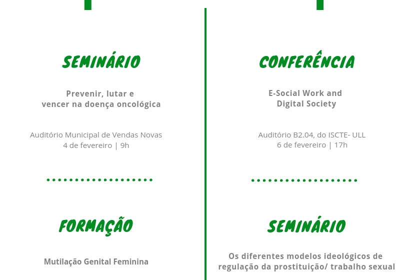  Agenda semanal de 4 a 10 de Fevereiro