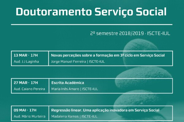 Seminários Avançados, Doutoramento em Serviço Social – ISCTE-IUL