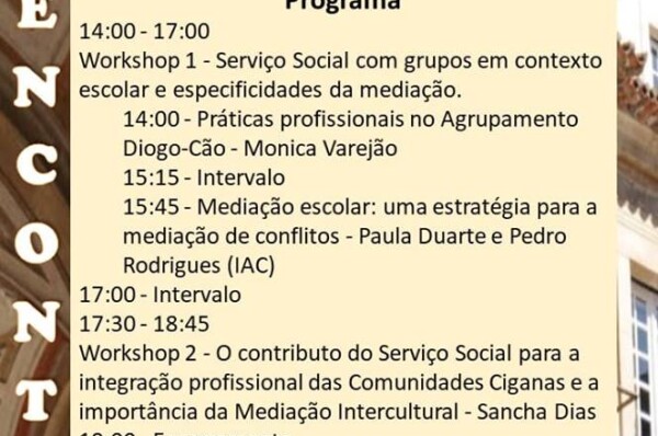 Encontro: Serviço Social e Mediação: Dinâmicas do Campo Profissional
