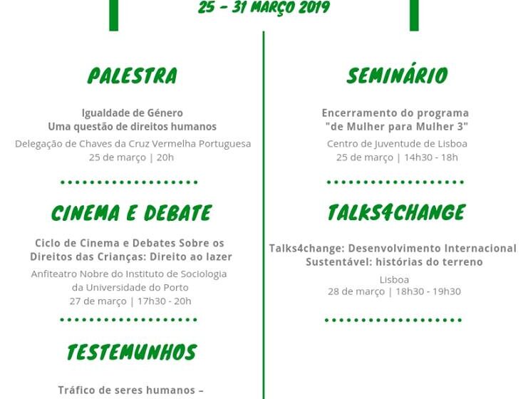  Agenda semanal de 25 a 31 de março de 2019