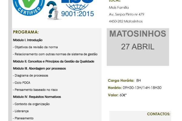 Norma ISO 9001:2015 em IPSS`S