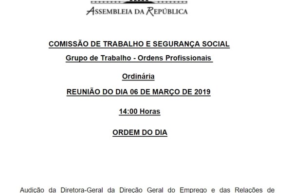 Informações : Processo da Ordem dos/das Assistentes Sociais