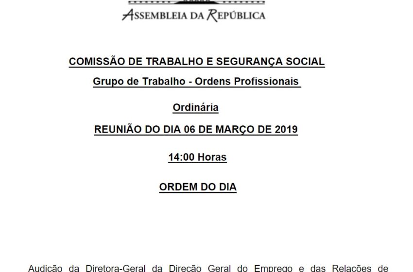  Informações : Processo da Ordem dos/das Assistentes Sociais