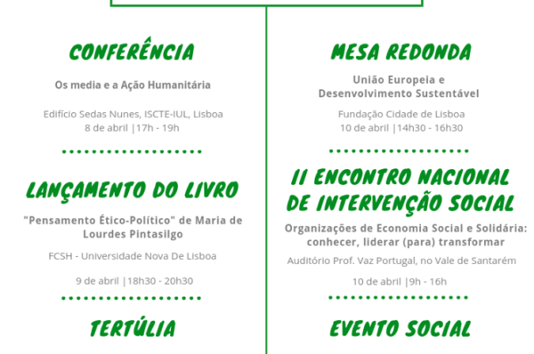 Agenda semanal de 8 a 14 de Abril de 2019