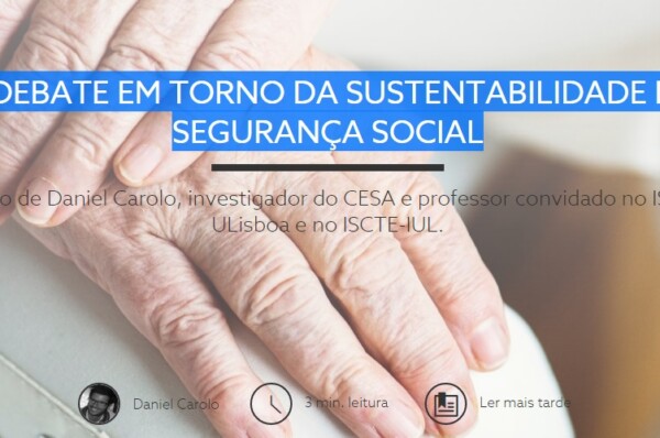 Artigo “O DEBATE EM TORNO DA SUSTENTABILIDADE DA SEGURANÇA SOCIAL “