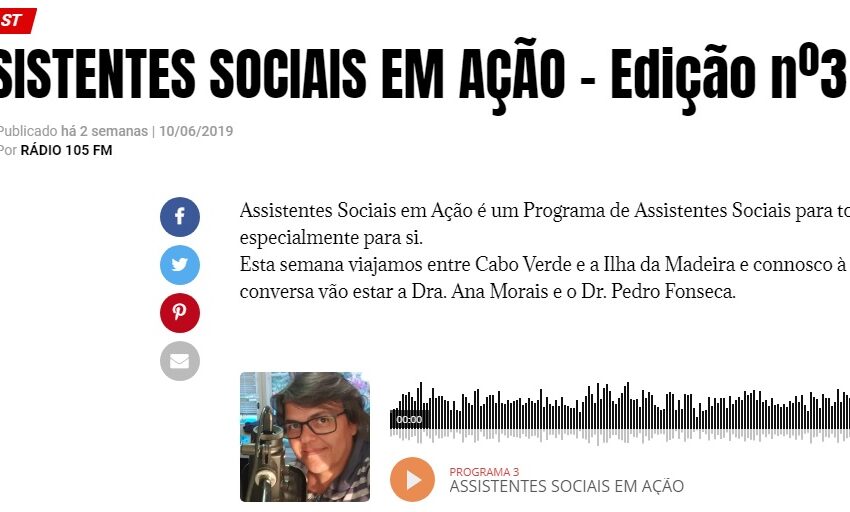  Programa de Rádio : Assistentes Sociais em Ação nº 3