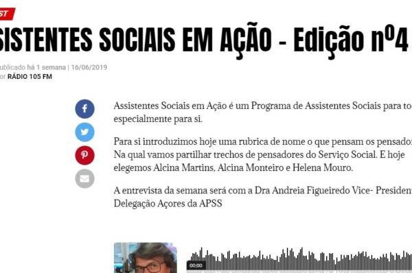 Programa de Rádio : Assistentes Sociais em Ação nº 4