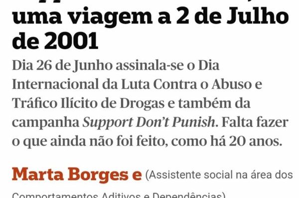 Artigo da Assistente Social Marta Borges e de Cátia Bragança, Psicóloga