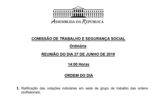 Informações : Ordem dos Assistentes Sociais